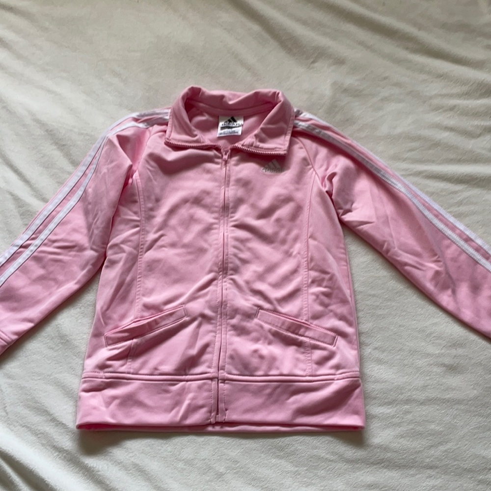 Girls adidas pink track jacket size 6x